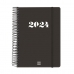 Kalendarz książkowy Finocam MY 2024 Czarny A5 15,5 x 21,2 cm