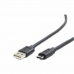 Kábel USB A 2.0 na USB-C GEMBIRD CCP-USB2-AMCM-1M Čierna 1 m