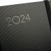Agendă Finocam Minimal Textura 2024 Negru 10,4 x 7,3 cm
