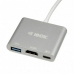 Hub USB Ibox IUH3CFT1 Wit Zilverkleurig