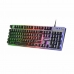 Gaming Tastatur Mars Gaming MK220ES Schwarz Schwarz/Grau Qwerty Spanisch