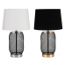 Lampa stołowa DKD Home Decor Srebrzysty Czarny Złoty Metal Biały 220 V 50 W 28 x 28 x 47 cm (2 Sztuk)