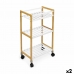 Groentetrolley Confortime Wit Bamboe 40 x 25 x 70 cm (2 Stuks)