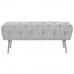 Banqueta Home ESPRIT Gris Plateado Poliéster Metal 103 x 46 x 42 cm