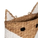 Mand Fox Wit Zwart Beige Natuurlijke Vezel 30 x 11 x 33 cm