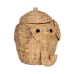 Kurv Elefant Sort Beige Naturlig fiber 38 x 38 x 42 cm