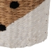 Mand Fox Wit Zwart Beige Natuurlijke Vezel 30 x 11 x 33 cm