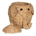 Cesto Elefante Nero Beige Fibra naturale 38 x 38 x 42 cm