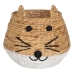 Kurv Kat Hvid Sort Beige Naturlig fiber 41 x 41 x 38 cm