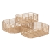 Set di Cesti Naturale Resina 40 x 30 x 13 cm (3 Pezzi)