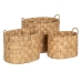 Set de Coșuri Bej Fibră naturală 45 x 35 x 41 cm (3 Unități)