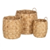 Conjunto de Cestos Bege Fibra natural 37 x 37 x 40 cm (3 Unidades)