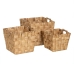 Mandenset Beige Natuurlijke Vezel 40 x 40 x 35 cm (3 Stuks)