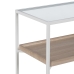 Console Bianco Naturale Cristallo Ferro Legno MDF 120 x 30 x 75 cm