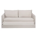 Sofa Beige Polyester Lin 210 x 93 x 95 cm