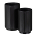 Set de jardiniere Negru Fier 16,5 x 16,5 x 28 cm (2 Unități)