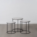 Set of 3 tables Musta Harmaa Rauta 45 x 45 x 51 cm (3 osaa)