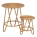 Set of 2 tables Beige 60 x 60 x 39 cm (2 osaa)