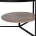 Table Basse Noir Naturel Verre Fer Bois MDF 75 x 75 x 40 cm