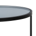 Table d'appoint Noir Naturel Verre Fer 45 x 45 x 50 cm