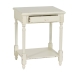 Comodino Bianco Legno di abete DMF 60 x 49 x 75 cm