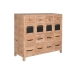 Cajonera Home ESPRIT Negro Natural Metal Abeto Cottage 110 x 40 x 92,5 cm