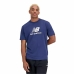 Vyriški marškinėliai su trumpomis rankovėmis New Balance Essentials Stacked Logo Mėlyna