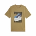 Heren-T-Shirt met Korte Mouwen Puma Graphiccs Sneaker Bruin