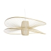 Lampa Sufitowa DKD Home Decor Biały Naturalny Bambus 50 W 100 x 100 x 32 cm