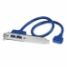 USB Cable Startech USB3SPLATE           IDC Син