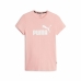 Női rövidujjú póló Puma Ess Logo Világos rózsaszín