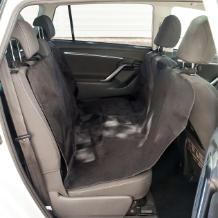 Protector asiento de coche 135x145 cm negro poliester