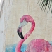 Декорация за стена DKD Home Decor Дървен Розово фламинго Тропически