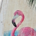 Seinäkoriste DKD Home Decor Puu Vaaleanpunainen flamingo Trooppinen