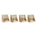 Spill av tre DKD Home Decor Tre Flerfarget 4 Deler 9 x 9 x 12 cm