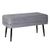 Pie de cama Versa Gris claro Metal Poliéster Pino Madera MDF (42 x 37,5 x 79,5 cm)