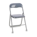 Folding Chair Grey PVC Metal