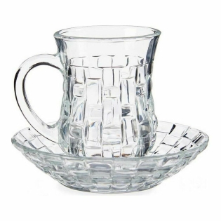 Juego de Tazas de Café DKD Home Decor 250 ml Cristal Transparente