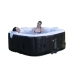 Inflatable Spa Sunspa Firkantet Sort 6 personer (185 x 185 x 65 cm)