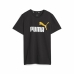 Børne Kortærmet T-shirt Puma Ess+ 2 Col Logo Sort