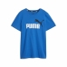 Børne Kortærmet T-shirt Puma Ess+ 2 Col Logo Blå