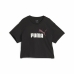 T-Shirt met Korte Mouwen voor kinderen Puma Girls Logo Cropped Zwart