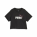 Tricou cu Mânecă Scurtă pentru Copii Puma Girls Logo Cropped Negru