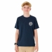 T-Shirt met Korte Mouwen voor kinderen Rip Curl Stapler Marineblauw