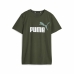 T-Shirt met Korte Mouwen voor kinderen Puma Ess+ 2 Col Logo Donkergroen