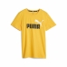 Barne Kortermet T-skjorte Puma Ess+ 2 Col Logo Gul