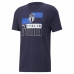 Uniseks T-Shirt met Korte Mouwen Puma Italia FIGC Donkerblauw