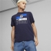 Uniseks T-Shirt met Korte Mouwen Puma Italia FIGC Donkerblauw