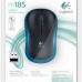 Egér Logitech LGT-M185B Fekete Monokróm 1000 dpi