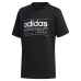 Детский Футболка с коротким рукавом Adidas Brilliant Basics Чёрный